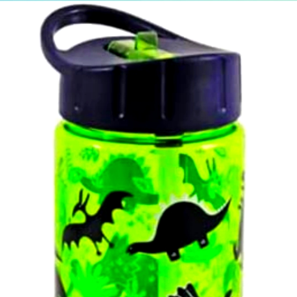 Plastic bottle with dinosaurs for kids